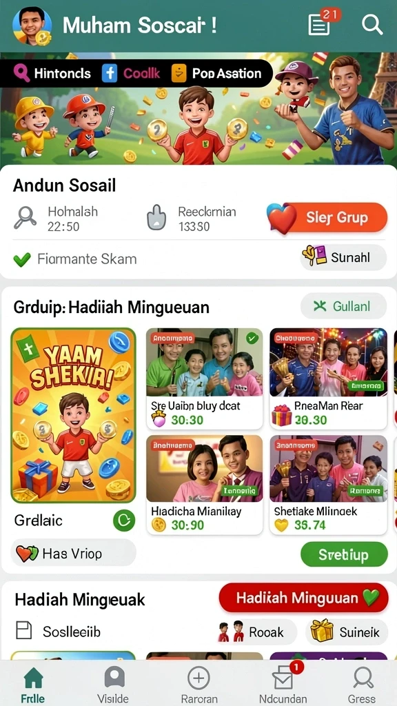 Tampilan awal yang memukau dan penuh warna.