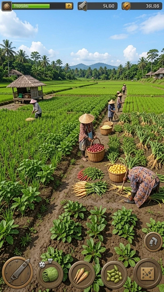 Screenshot menampilkan karakter utama di dunia fantasi.