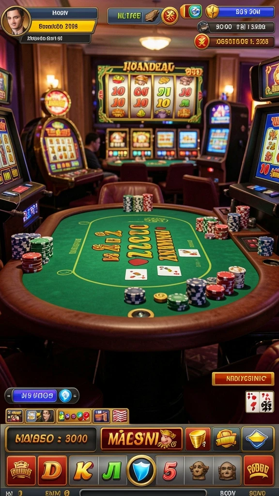 Pengguna sedang menikmati permainan slot yang baru.