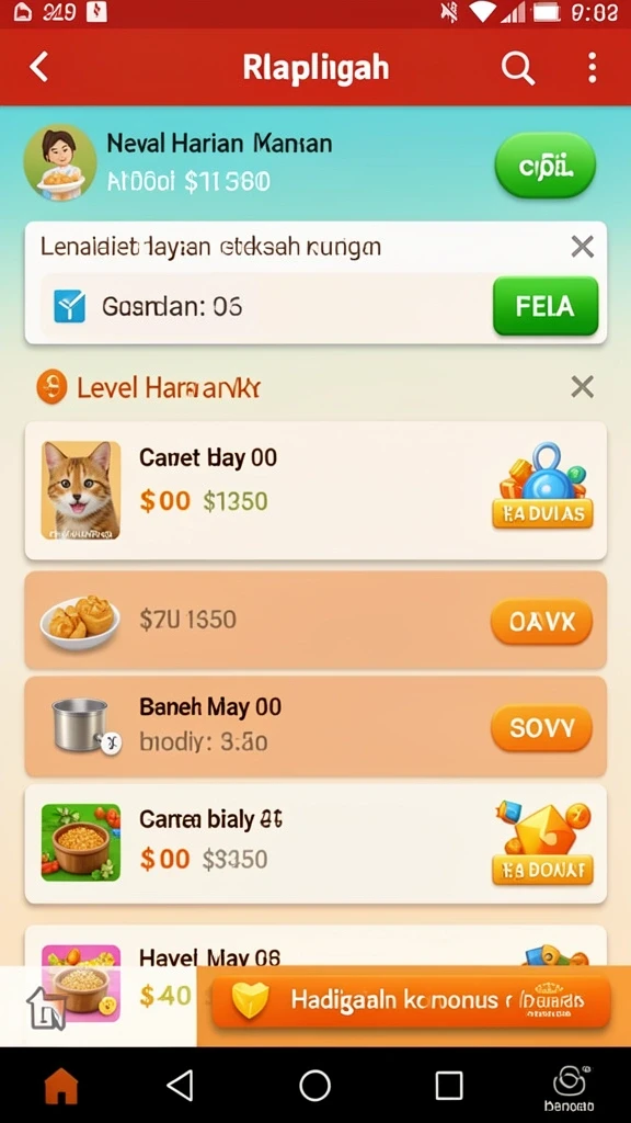 Beragam mode permainan yang tersedia.