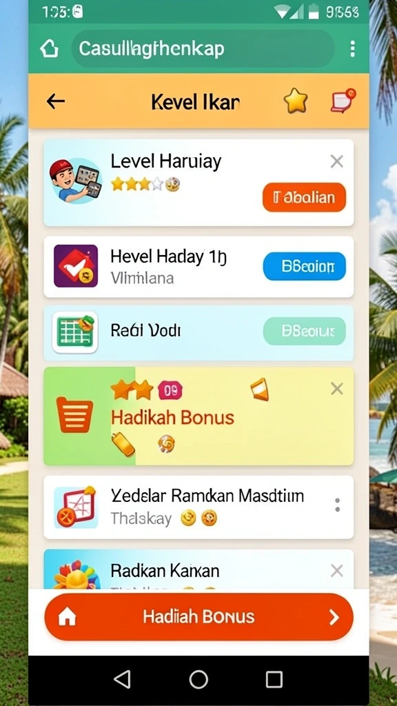 Gameplay yang menantang dengan banyak level.