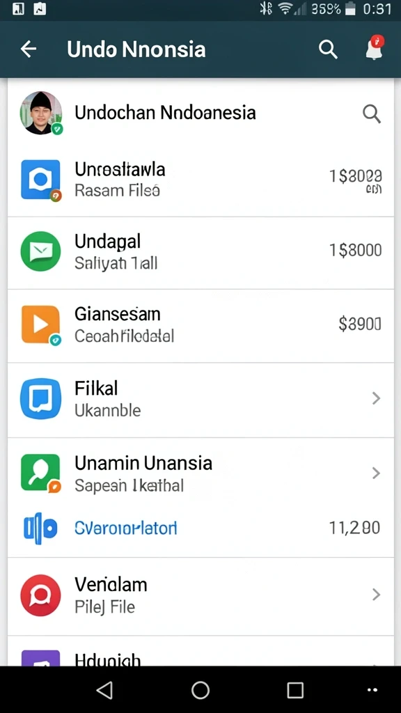 Tampilan antarmuka user-friendly yang menarik.