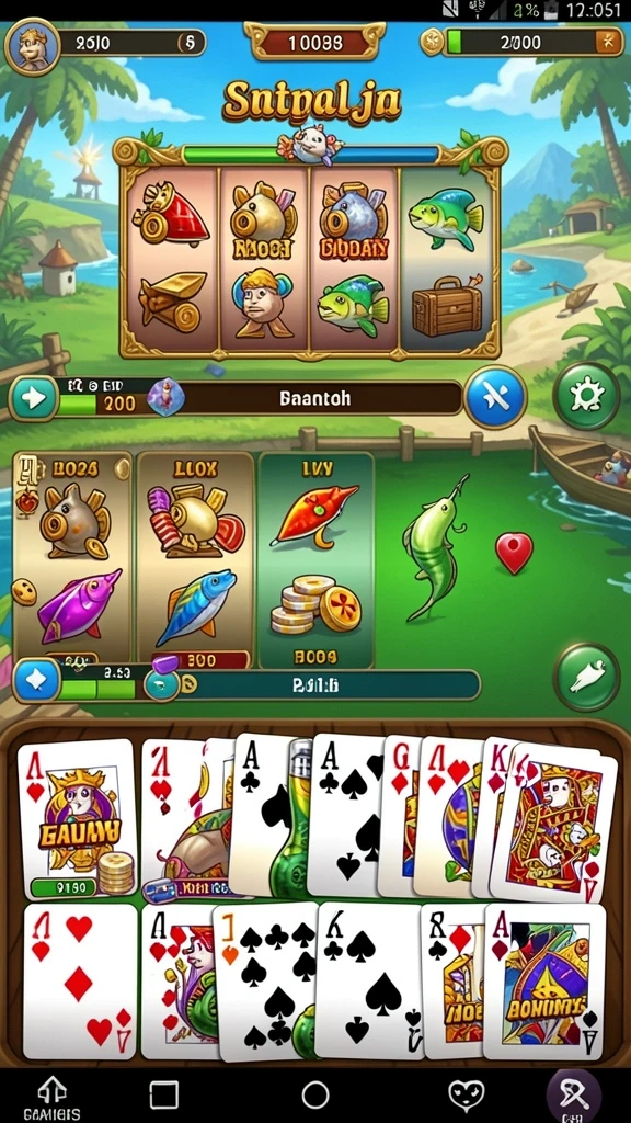 Memperlihatkan beragam tema slot yang tersedia.