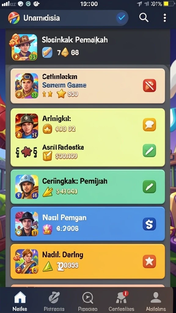 Karakter unik dalam permainan yang mengasyikkan.