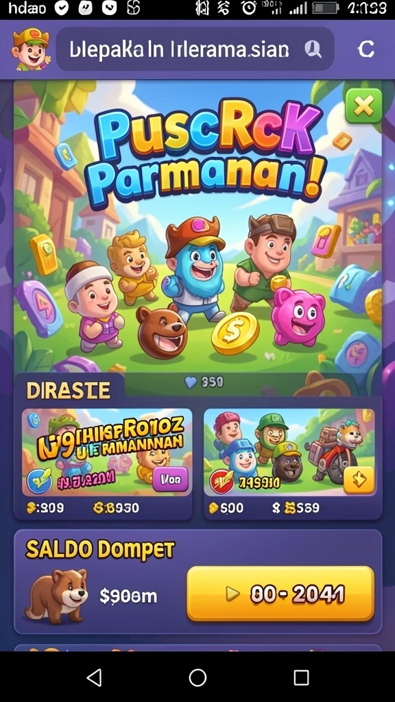 Berbagai pilihan permainan yang tersedia.