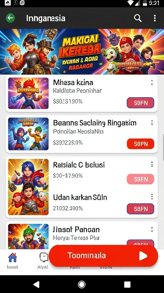 Tampilan utama aplikasi SPIN707 yang menarik dan interaktif.